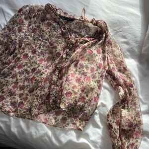 Zara Floral Sheer top